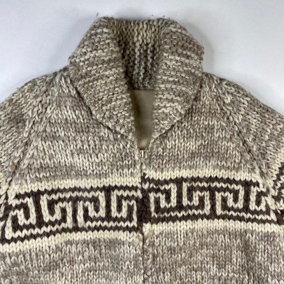 Vintage Hand Knit 100% Wool Cowichan Siwash Sweat… - image 3