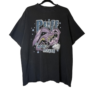 Camiseta vintage dos anos 90 com paródia de maconha do Puff, o Dragão Mágico, tamanho XL
