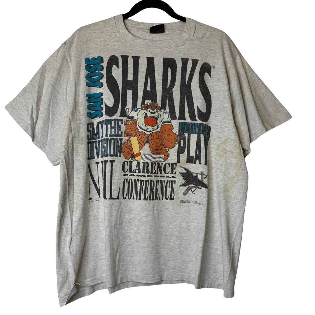 1992 San Jose Sharks Tasmanian Devil Taz T-shirt (B2405) - Etsy