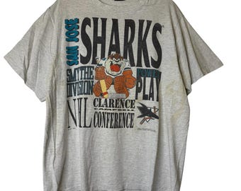1992 San Jose Sharks Tasmanian Devil Taz T-shirt (B2405) - Etsy