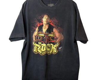 2002 the Rock WWF T-shirt Sz 2XL (A5676) - Etsy 2002 the Rock WWF T-shirt Sz 2XL (A5676) - Etsy