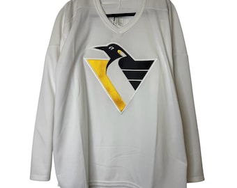 Jersey de hockey de práctica de pingüinos de Pittsburg de los años 90 Sz Sz XL (B1807)