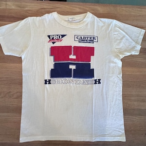 80s Honda Racing T-shirt Sz L  (A2937)