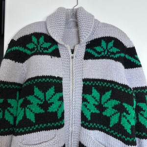 70’s Hand Knit Wool Cowichan Siwash Mary Maxim Vintage Sweater