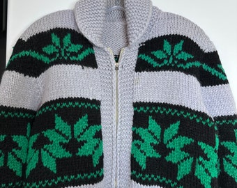 70’s Hand Knit Wool Cowichan Siwash Mary Maxim Vintage Sweater