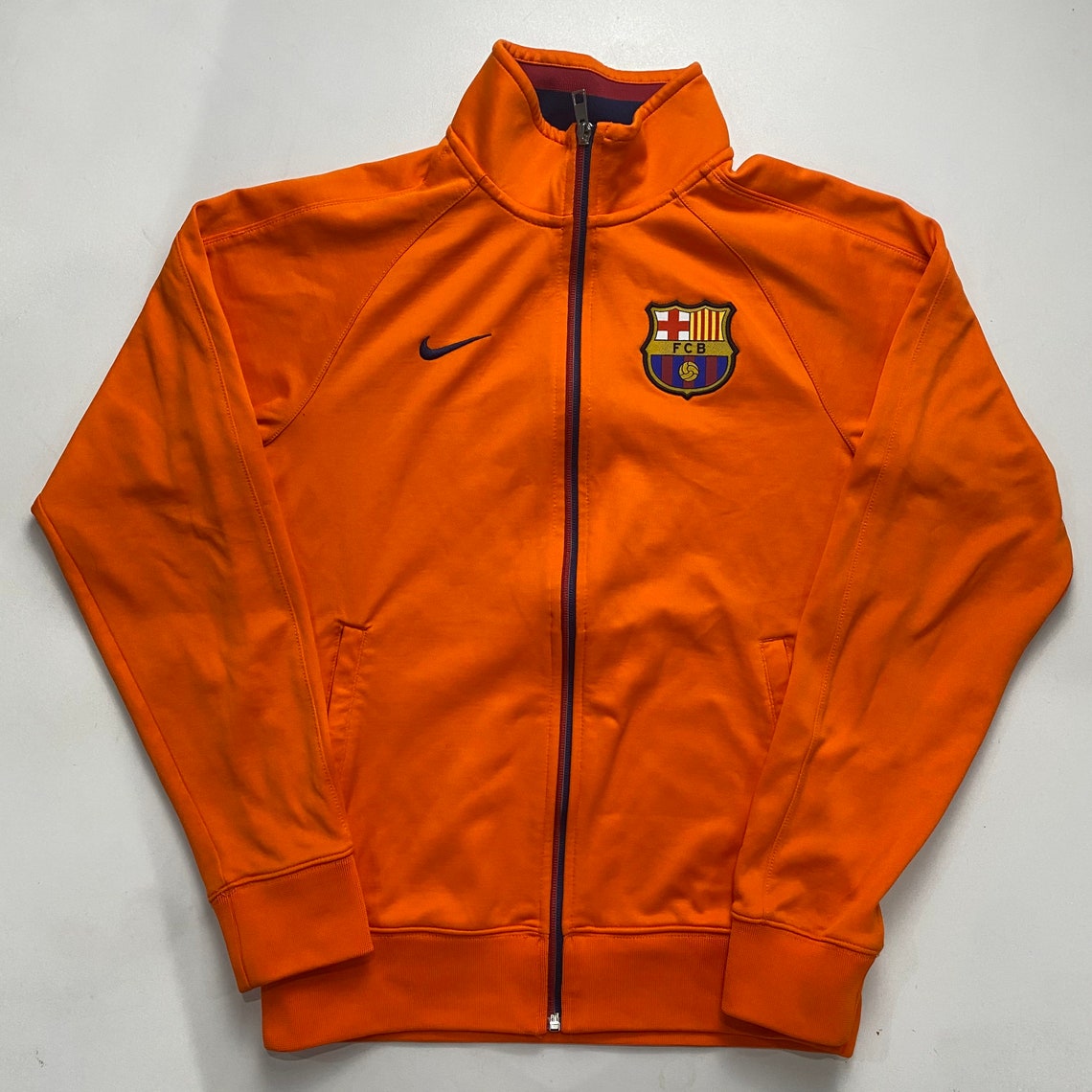 Nike FCB Barcelona Orange Track Jacket Men's Small Etsy UK