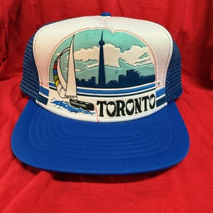 80s Toronto Skyline CN Tower Trucker Hat