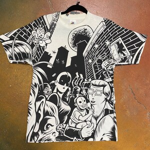 ビンテージ Iggy Pop Brick by Brick 総柄Tシャツ