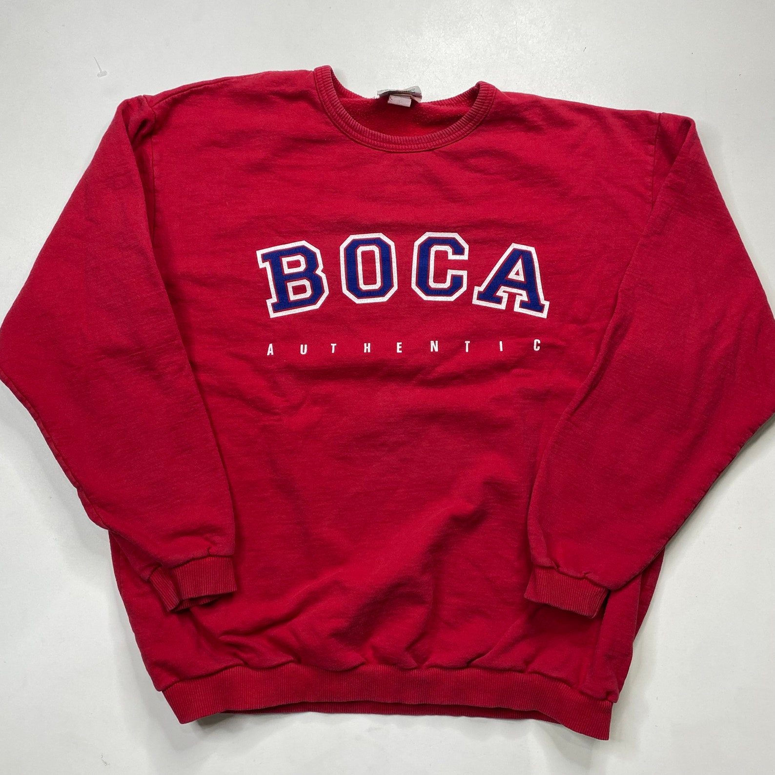 90's BOCA Authentic Spellout Crewneck Oversized L | Etsy