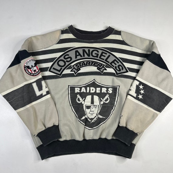 90s LA Raiders Starter AOP Sweatshirt Sz Large - image 1