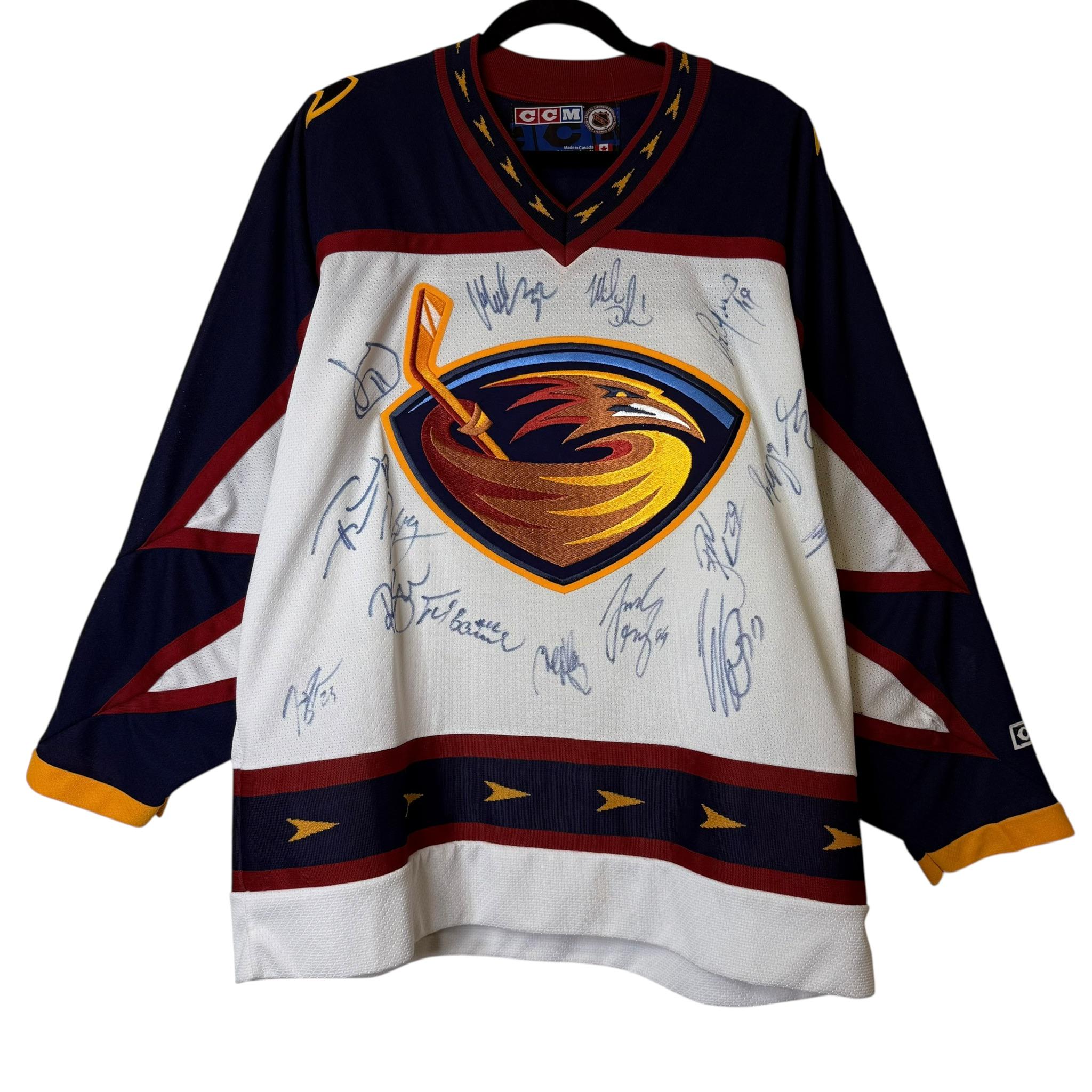 Maillot Vintage Atlanta Thrashers CCM - Homme Taille XL, Jaune Glace, Officiel NHL