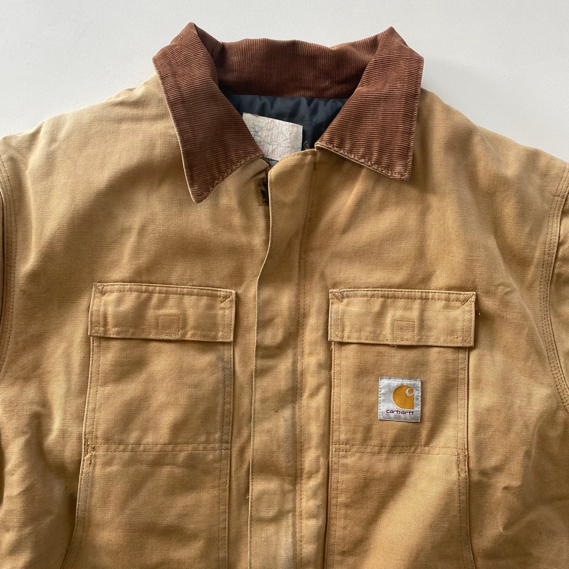 Vintage Carhartt Arctic Lined Jacket Brown Canvas Size 52 | Etsy
