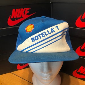 80s Shell Rotella T Snapback Mesh Trucker Hat