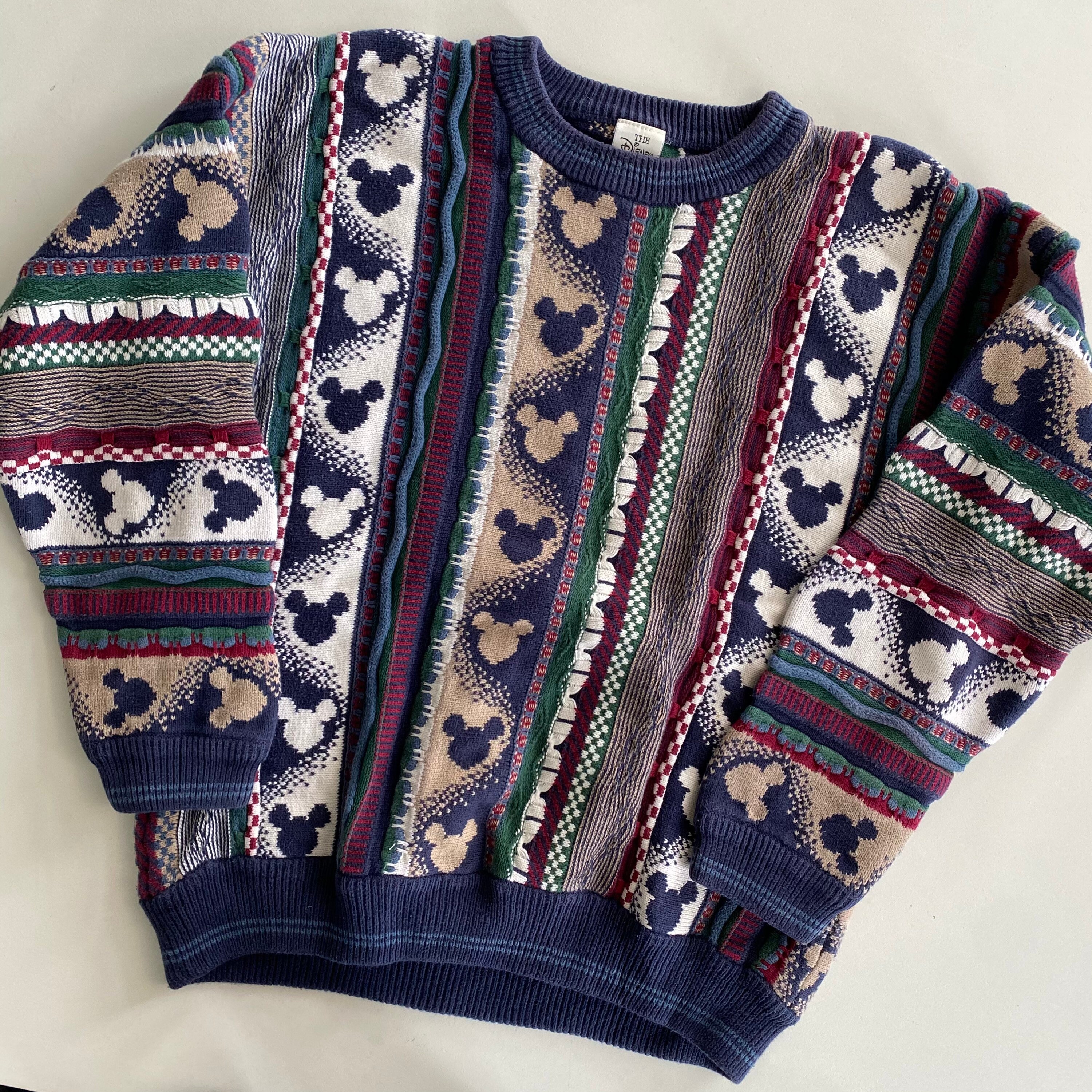 90s Mickey Mouse Coogi Style Sweater 