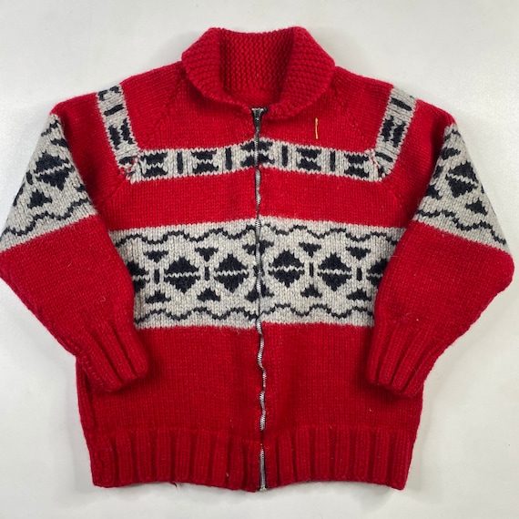 Hand Knit 100% Wool Cowichan Siwash Mary Maxim Sweater 1736 - Etsy