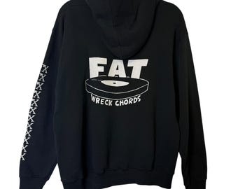 トップス FAT Wreck Chords Logo Pull Over Hoodie 90's NOFX Fat Wreck Chords Hoodie Sz L - Etsy Israel