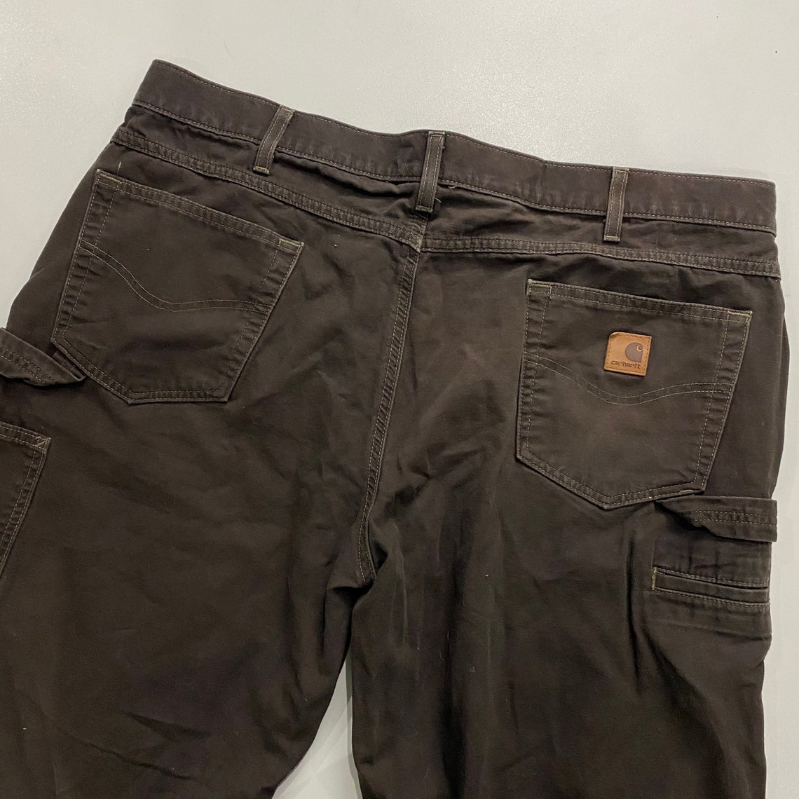 Carhartt Dark Brown Loose Fit Work Pants Size 34 x 30 B159 DBK | Etsy