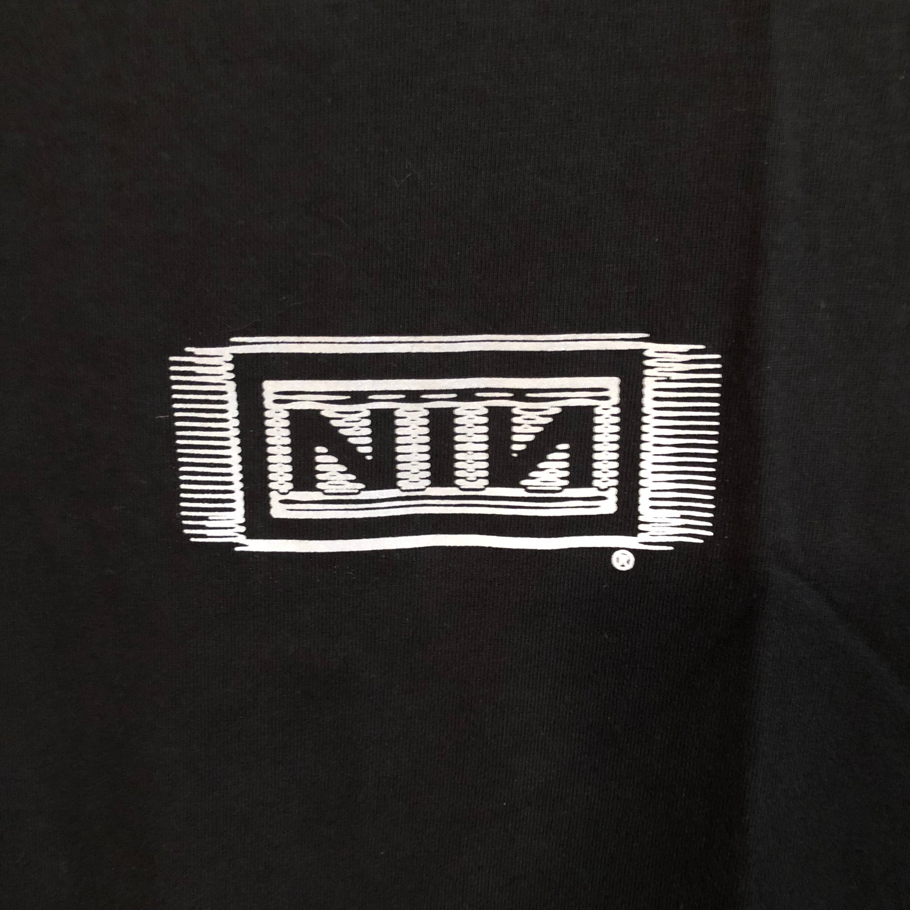 Vintage 90s Nine Inch Nails Logo Shirt Size XL Broken