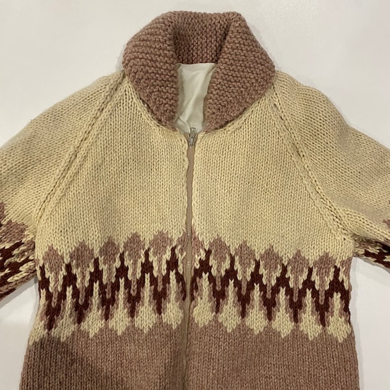 100% Wool Cowichan Siwash Mary Maxim Style Curling Sweater WC040