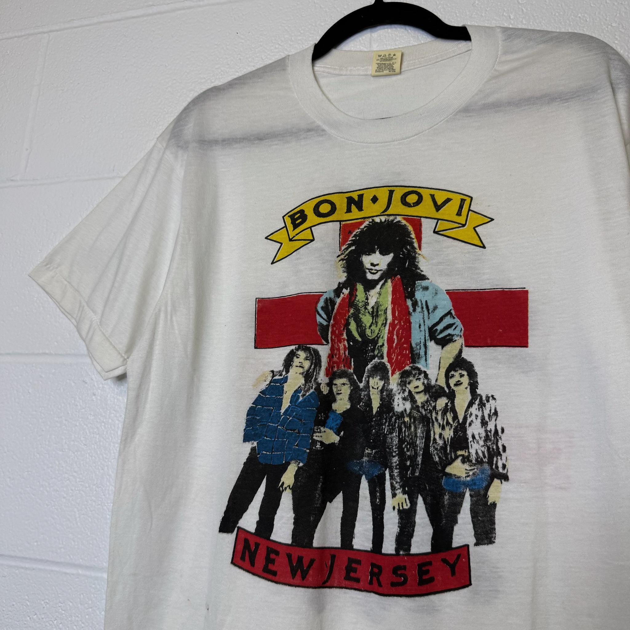 ボンジョビ　bon jovi 80s tシャツ　New Jersey メンバー ボンジョビ bon jovi 80s tシャツ New Jersey メンバー New Jersey