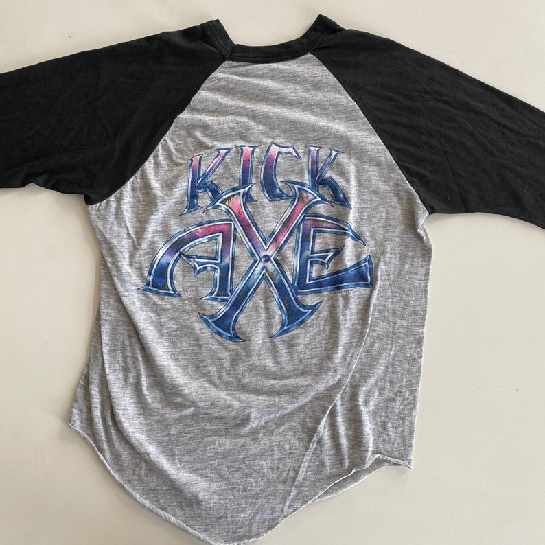 1984 Kick Axe Vices Tour 34 Sleeve Shirt Size L