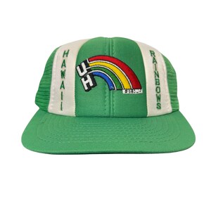 Casquette trucker University of Hawaii Rainbows des années 90