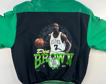 90's Boston Celtics Jeff Hamilton Dee Brown Salem Sports Bomber Jacket