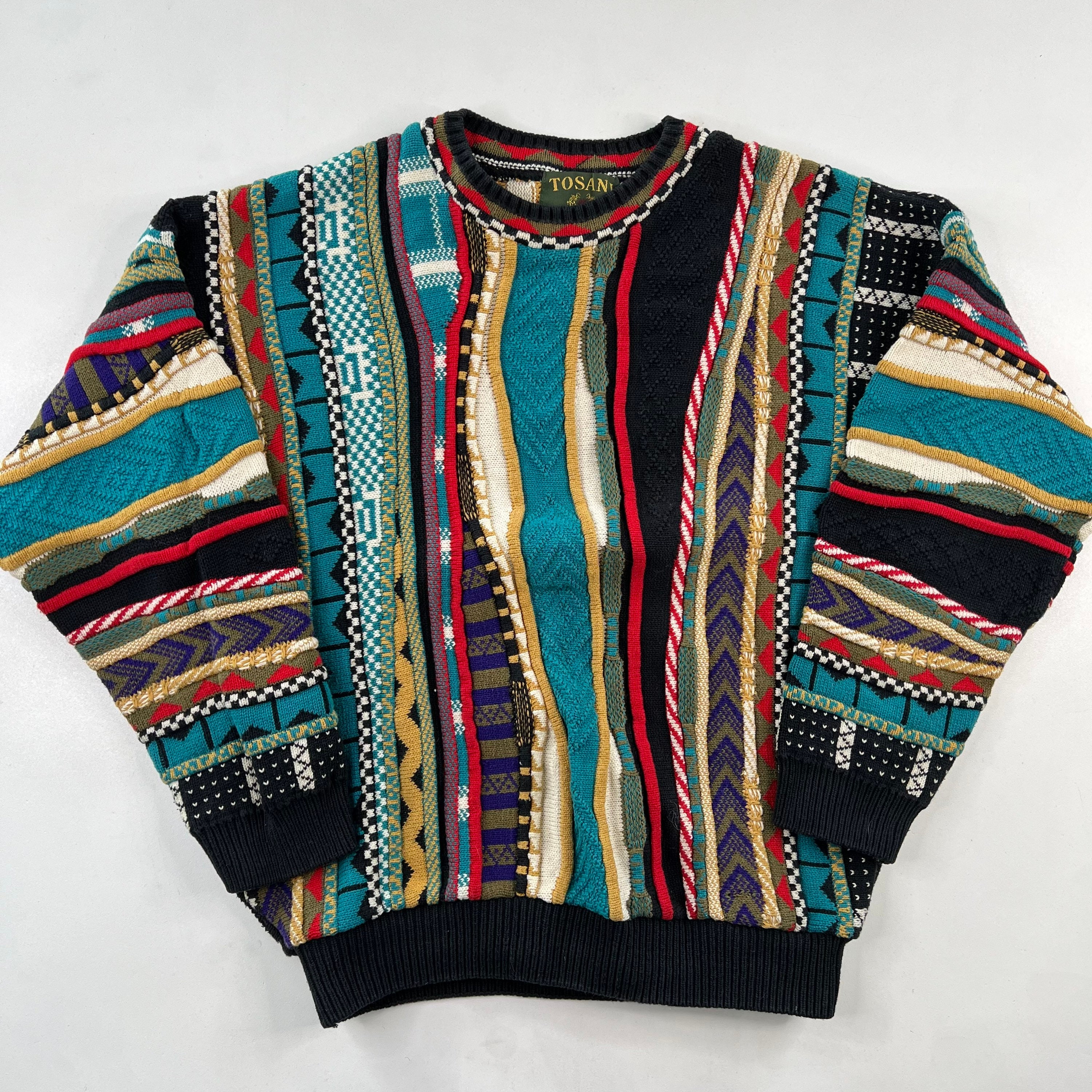 90s Coogi Inspired Colorful Knit 
