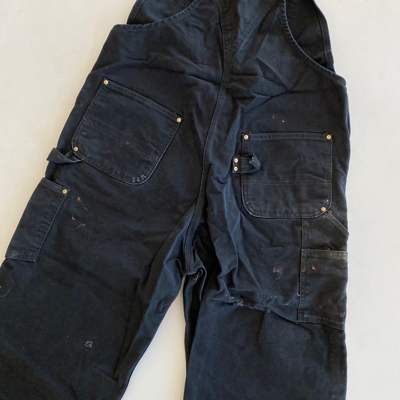 40x30 Carhartt Double Knee Overalls Mens Coveralls Black R01 BLK