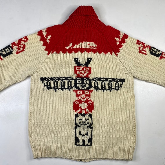 Vintage Hand Knit 100% Wool Cowichan Siwash Sweat… - image 4