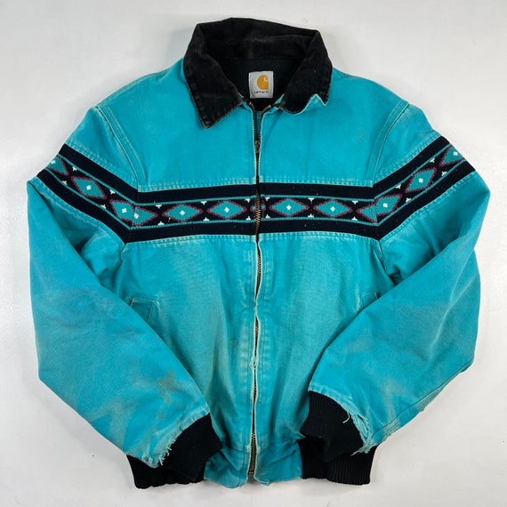 Vintage Carhartt Mesh Lined Aztec Blue 
