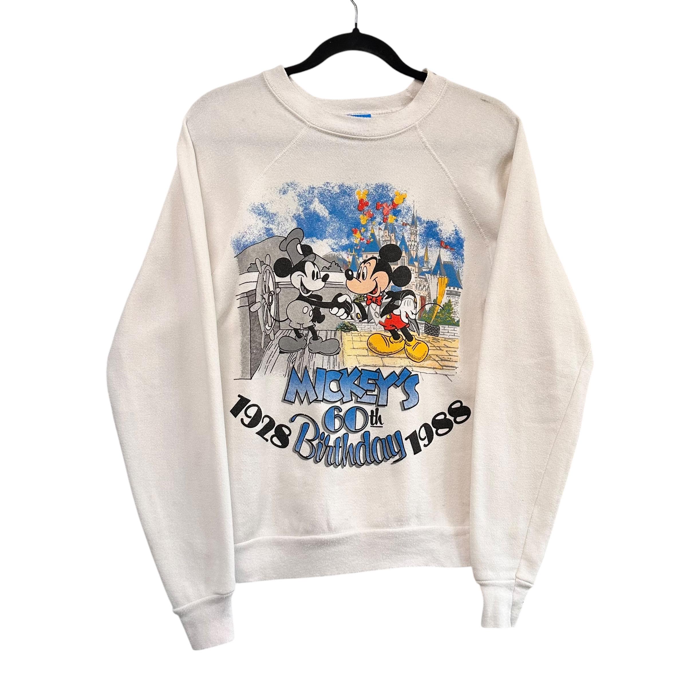 80s Mickey Mouse 60th Birthday Crewneck Size M (X046) - Etsy