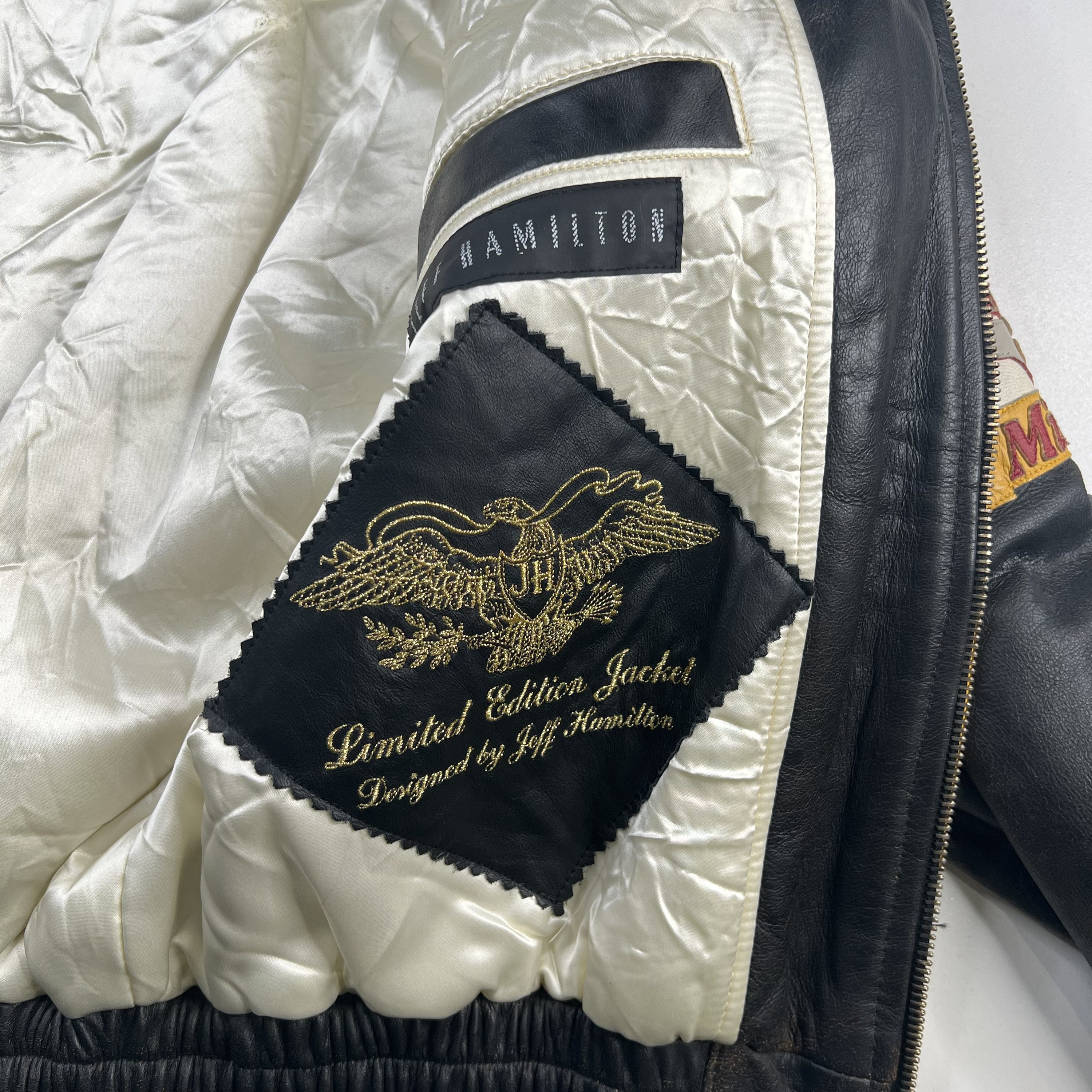 90s Minnie Mouse Pilot Jacket by Jeff Hamilton Full Leather Bomber