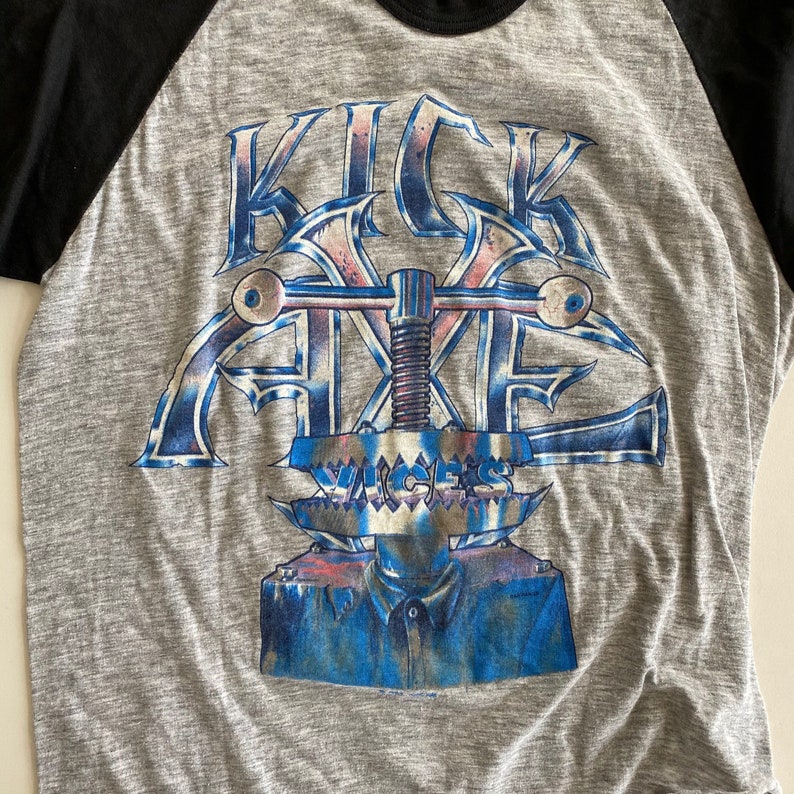1984 Kick Axe Vices Tour 34 Sleeve Shirt Size L