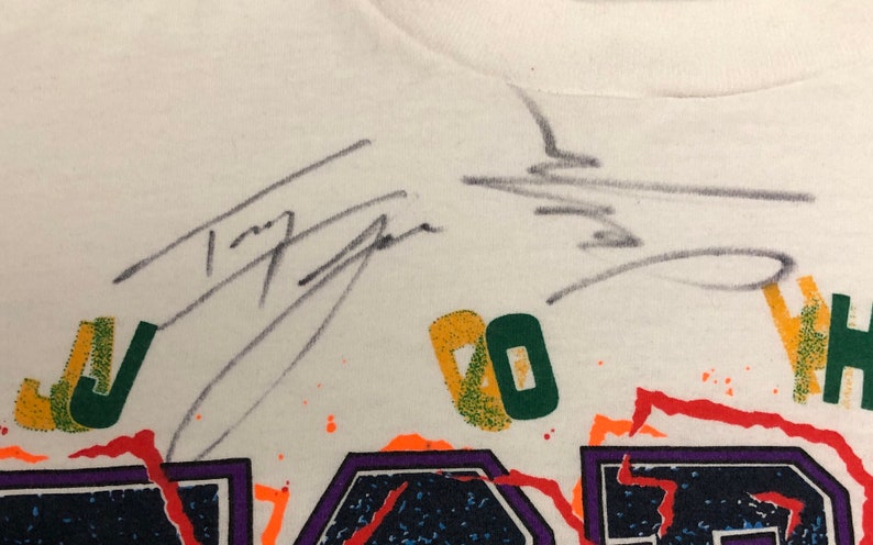 John Force Autograph Drag Race T-shirt mens XL