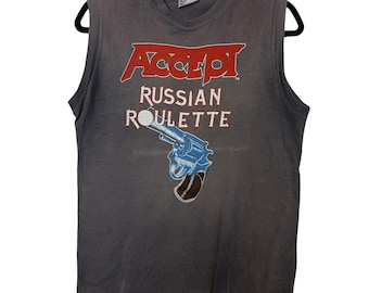 ACCEPT 1986 Tシャツ ヴィンテージ / ロシアンルーレット / コンサート