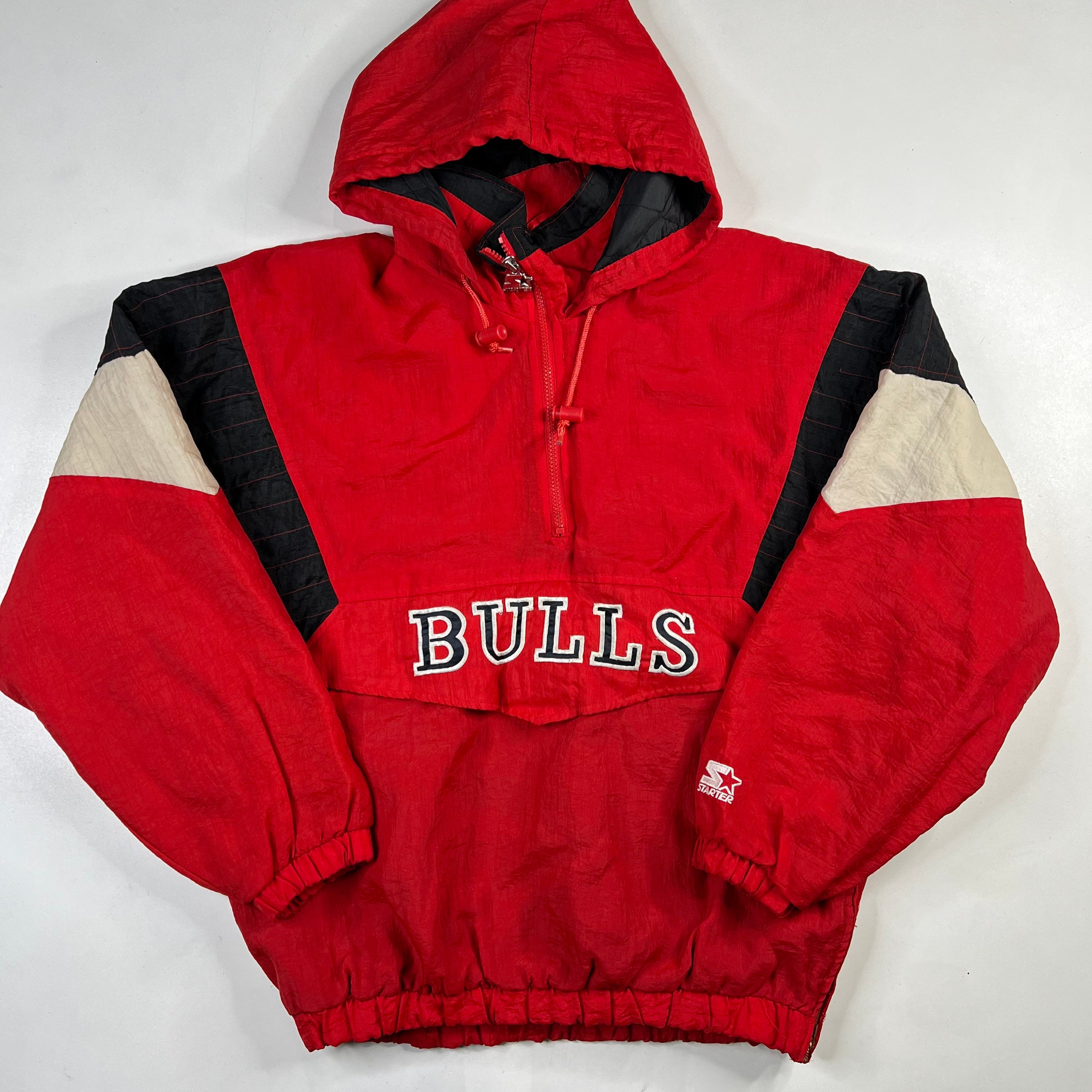Chicago bulls pullover starter jacket sale