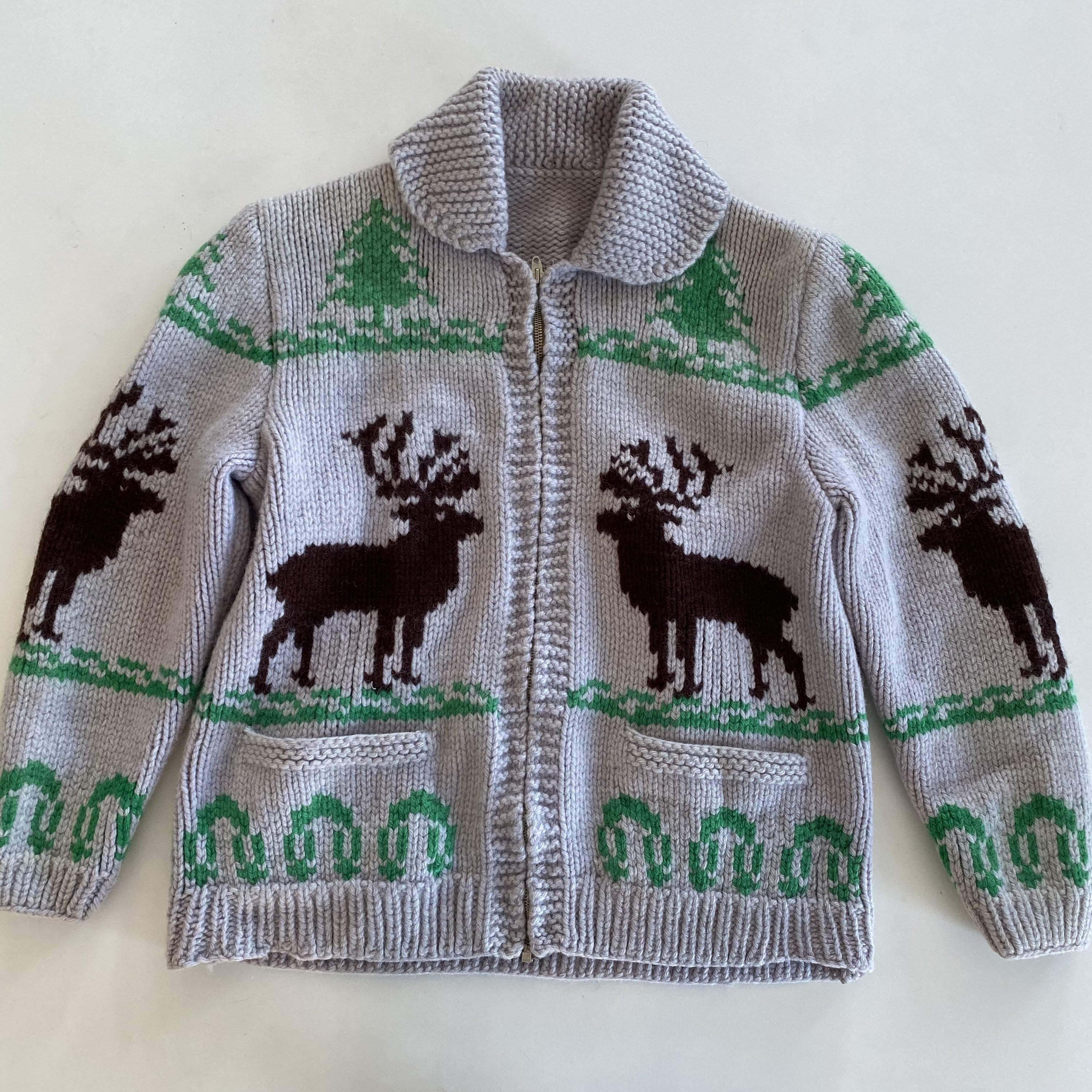 Hand Knit 100% Wool Cowichan Siwash Mary Maxim Sweater WC022 - Etsy