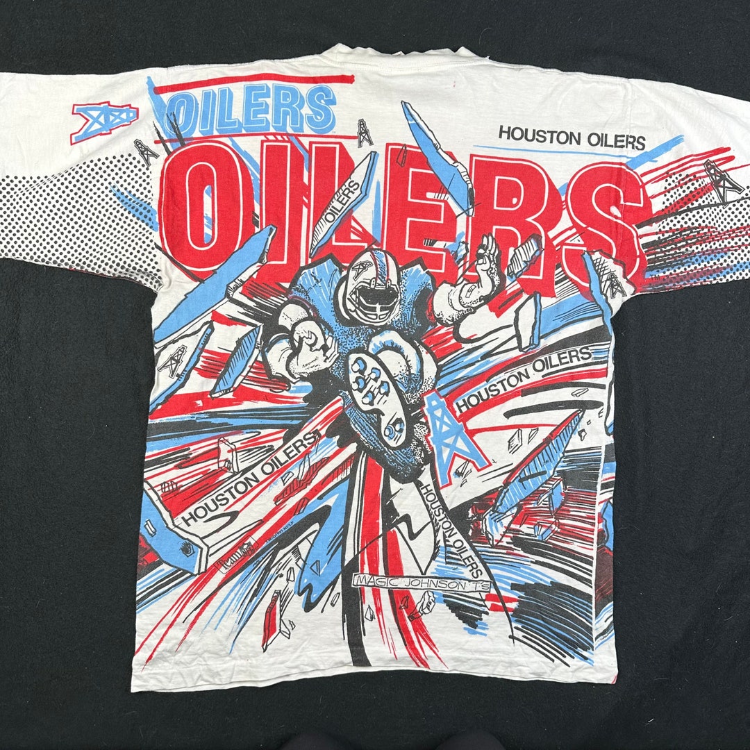 1993 Houston Oilers Magic Johnson Ts AOP Sz L X906 Etsy