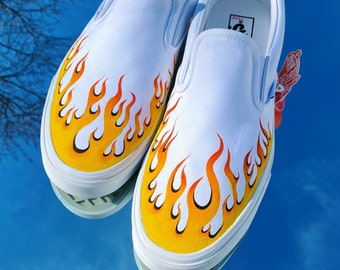 flame painted vans