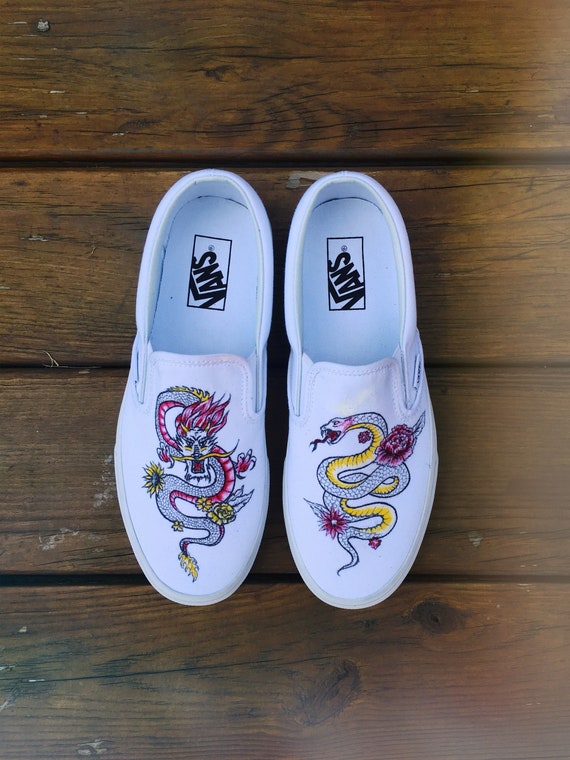 slip on vans painted