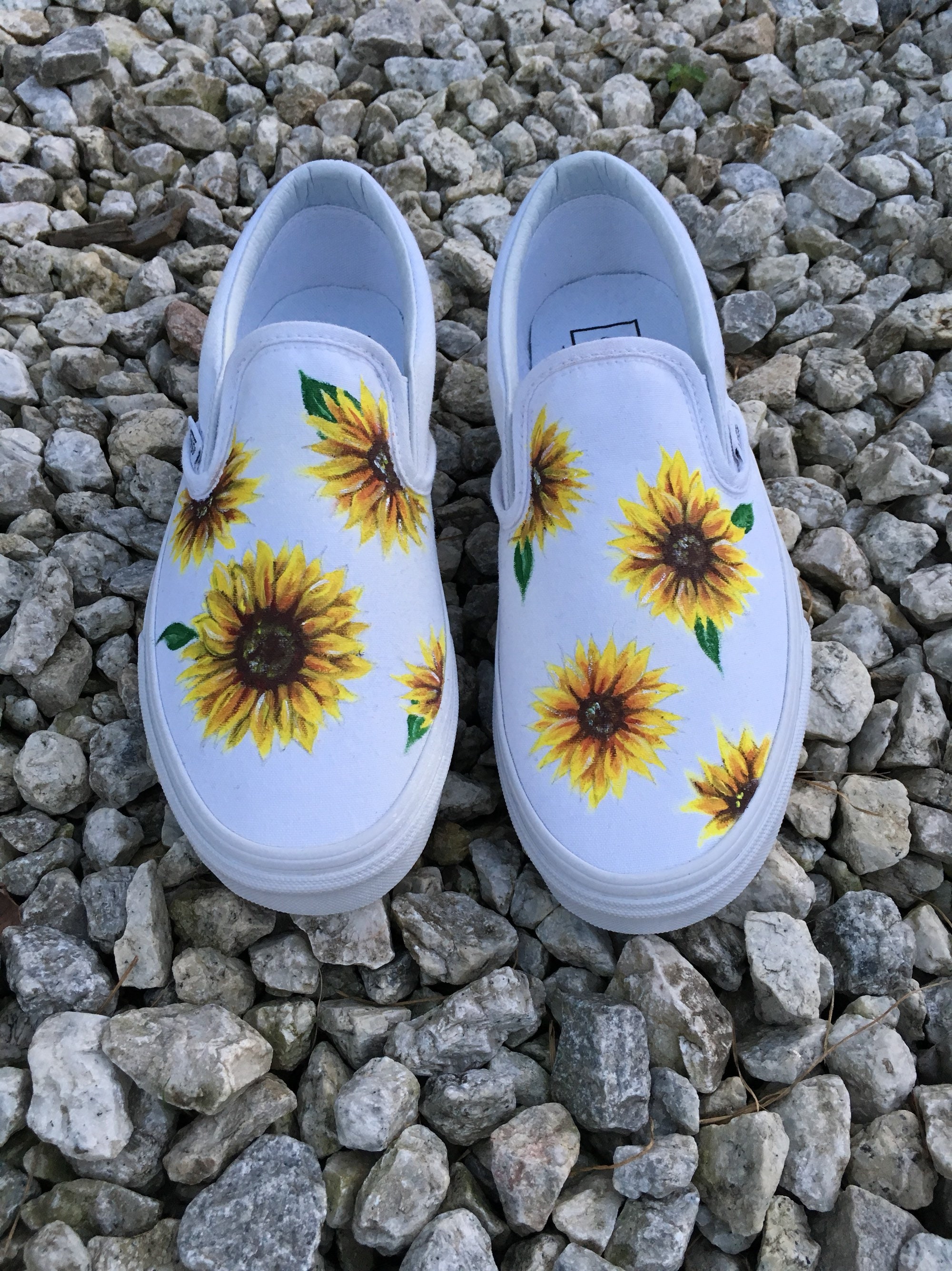 Sunflower painted shoes Clearance