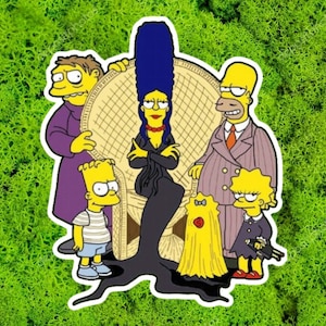 The Simpsons as the addams family