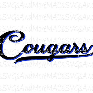 Cougars Script Drop Shadow