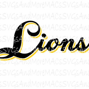 Lions Double Drop Shadow