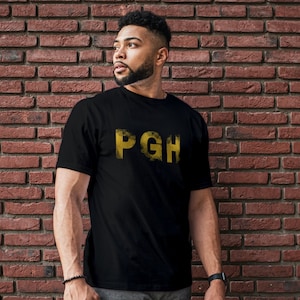 PGH | Black and Gold | Pittsburgh | Bella + Canvas Unisex t-shirt