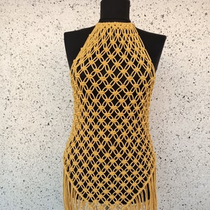 Tutorial de minivestido de red de macramé: Patrón PDF de nivel intermedio