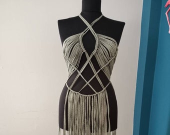 Kylee Macrame Dress, boho hippie festival dress, handmade dress, festival costume, macrame swimwear