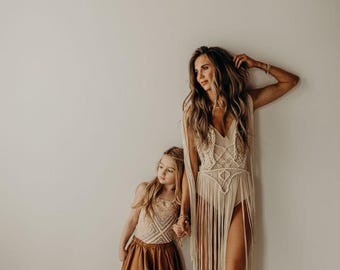 Jesse Macrame Dress, macrame Wedding dress, handmade dress, festival costume, macrame swimwear, beach coverup, beach bridal dress
