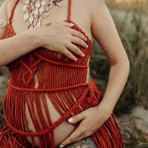 Lisa Makramee Boho Kleid für dein Fotoshooting, Strand oder Festival